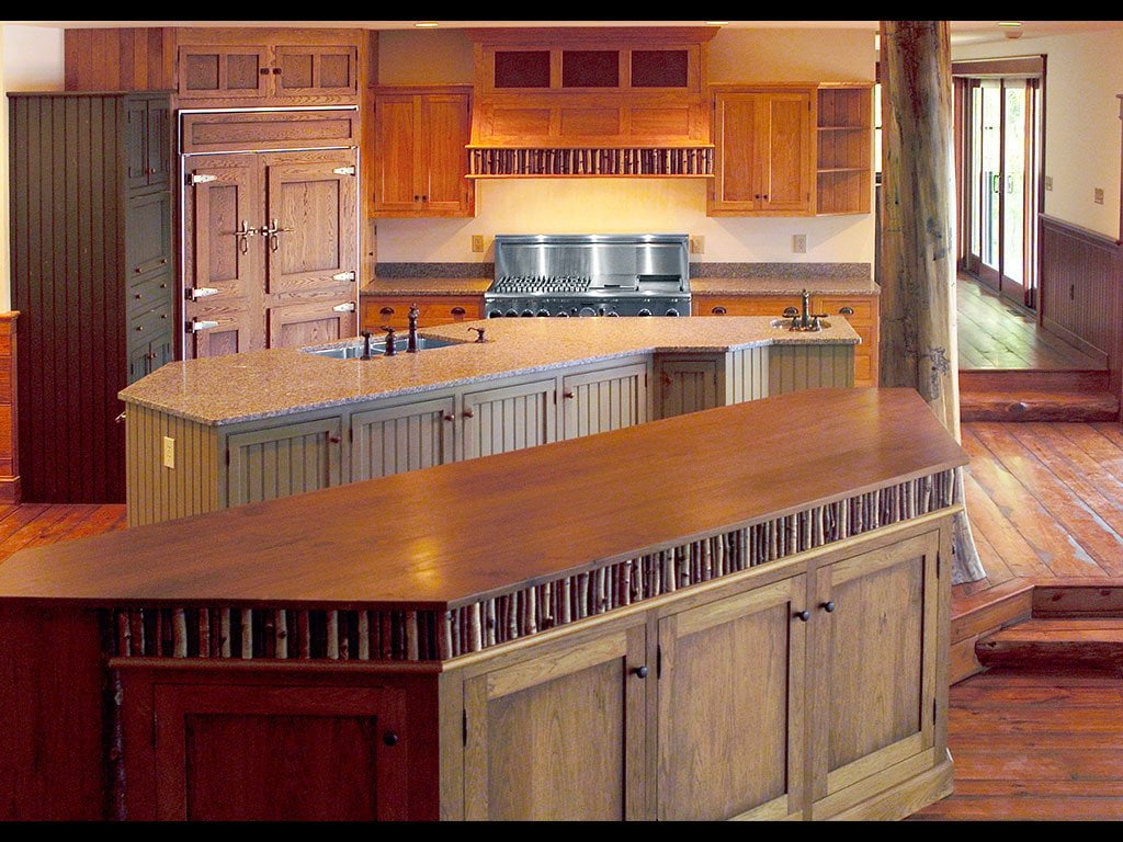 Custom Adirondack Kitchen With Appliance Panels